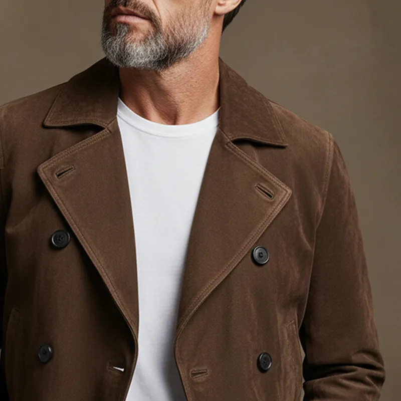 Men's Solid Color Casual Lapel Button Short Jacket MTA1929K9X sold by Manly product image thumbnail 3