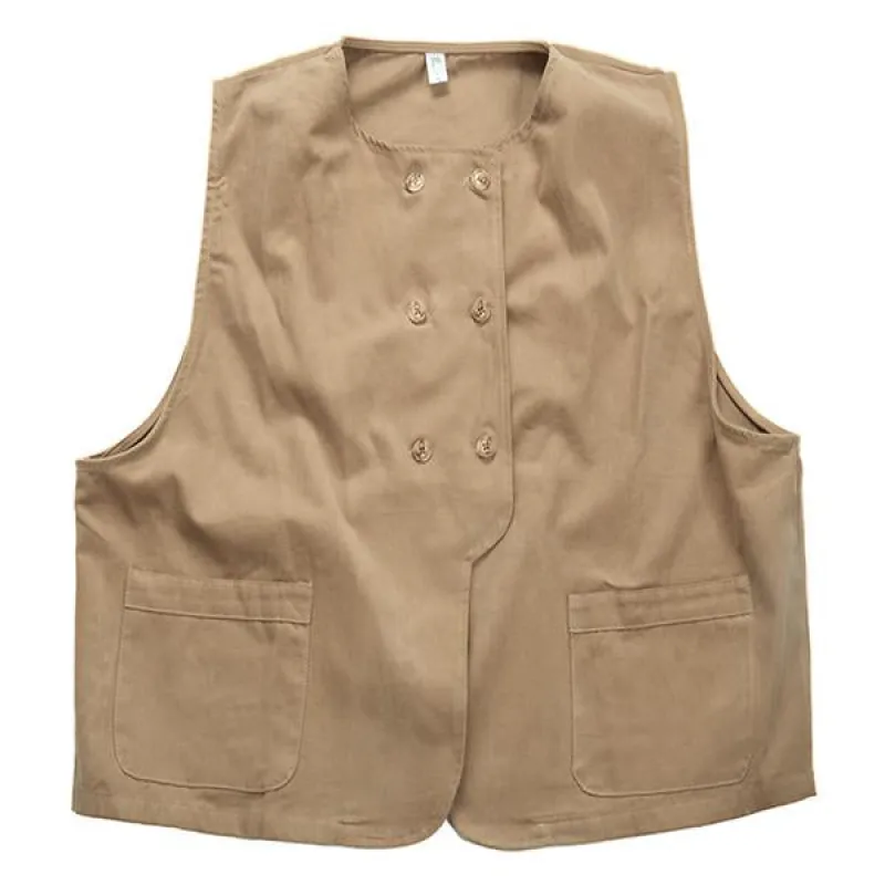 Men's Vintage Loose Workwear Double Breasted Vest 29050315M sold by Manly