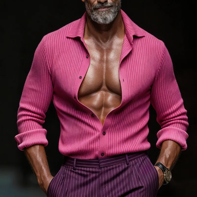 Men's Retro Casual Knitted Button-Up Lapel Cardigan MTA1431K6TO sold by Manly product image thumbnail 2