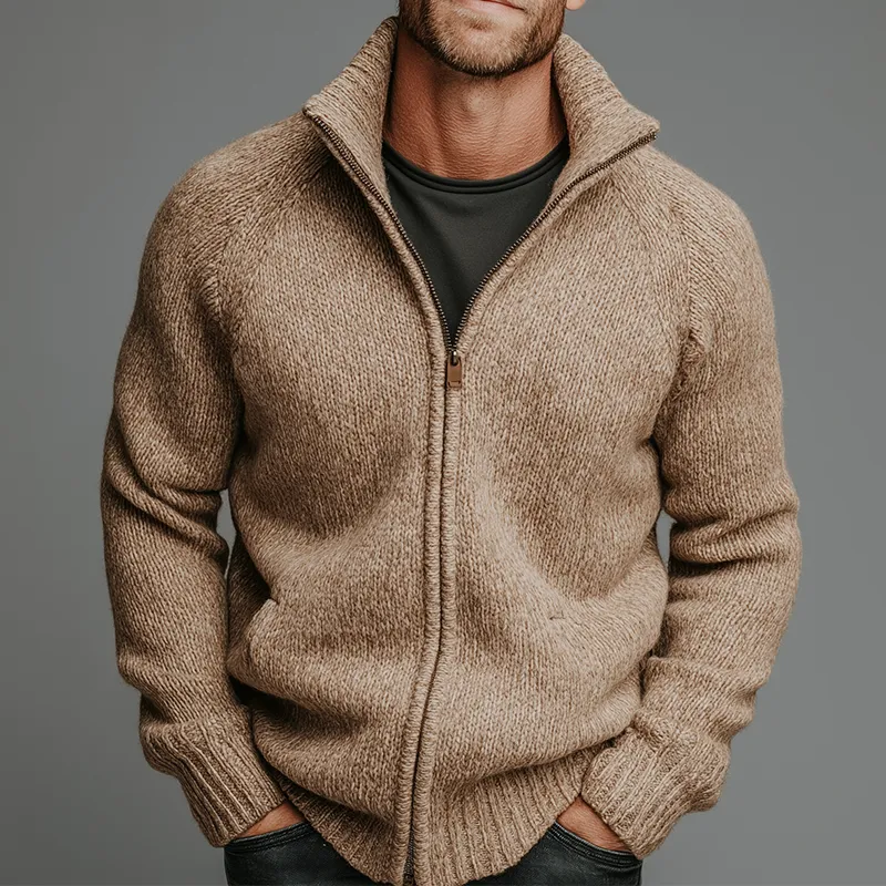 Men's Retro Casual Knit Zip-Up Cardigan Jacket MTA1478K8TO sold by Manly product image thumbnail 2