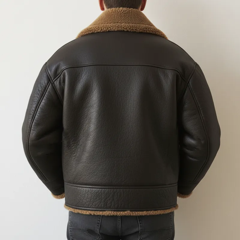 Men's Urban Warm PU Leather Faux Lambswool Lined Jacket MTA1848K5U sold by Manly product image thumbnail 5