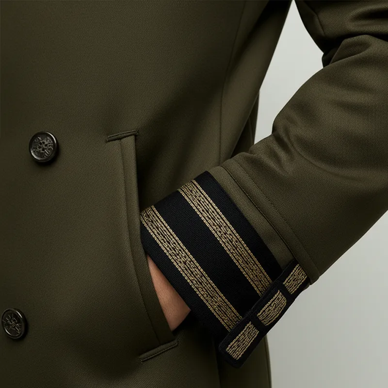 Men's Winter Fashion Double-Breasted Faux Wool Mid-Length Coat MTA1792K4P sold by Manly product image thumbnail 4