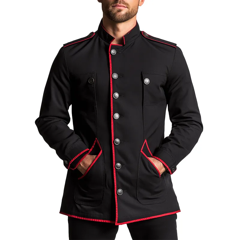 Men's Fashion Color-Blocked Cotton Blend Button-Up Shirt MTA1706K4P sold by Manly