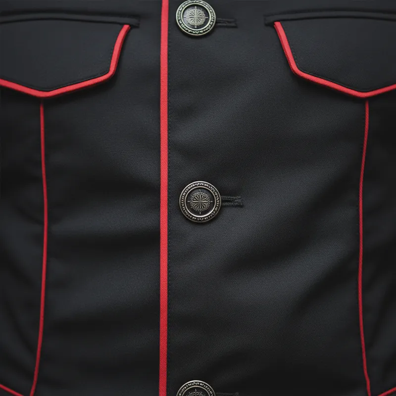 Men's Fashion Color-Blocked Cotton Blend Stand Collar Jacket MTA1754K2P sold by Manly product image thumbnail 4