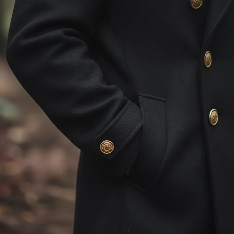 Men's Winter Retro Embroidered Double-breasted Coat MTA1723K4P sold by Manly product image thumbnail 4