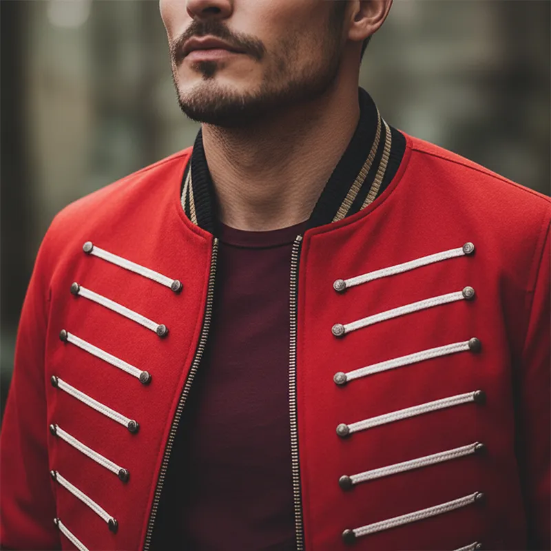 Men's Fashion Ribbed Baseball Collar Jacket MTA1773K5P sold by Manly product image thumbnail 3