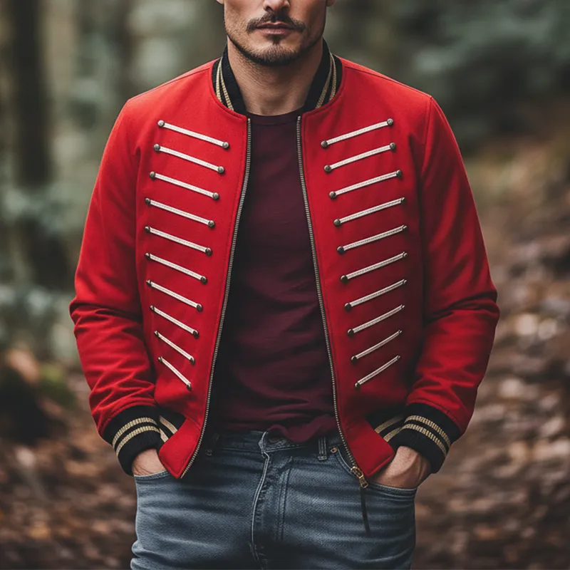 Men's Fashion Ribbed Baseball Collar Jacket MTA1773K5P sold by Manly product image thumbnail 2