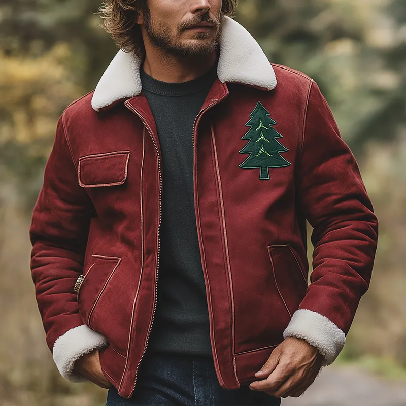 Men's Winter Retro Faux Suede Collar Zipper Jacket MTA1711K0P sold by Manly product image thumbnail 2