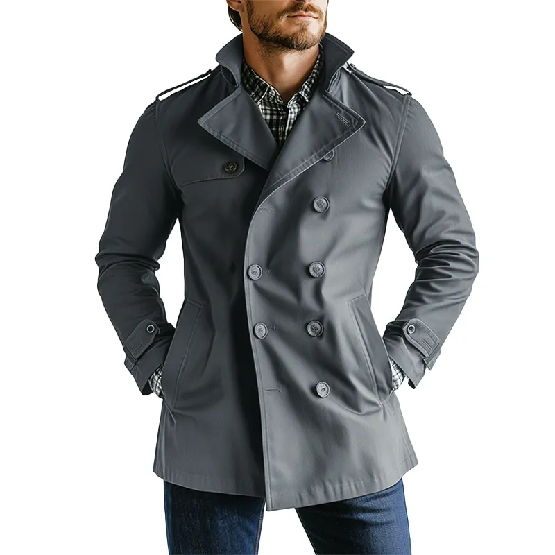 Men's Fashion Cotton Blend Double-Breasted Trench Jacket MTA1421K1P sold by Manly