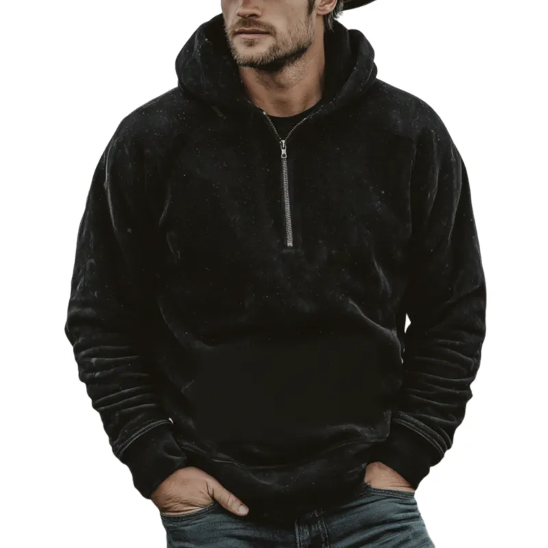 Men's Classic Retro Western Style Faux Suede Hoodie MTA1722K6K sold by Manly