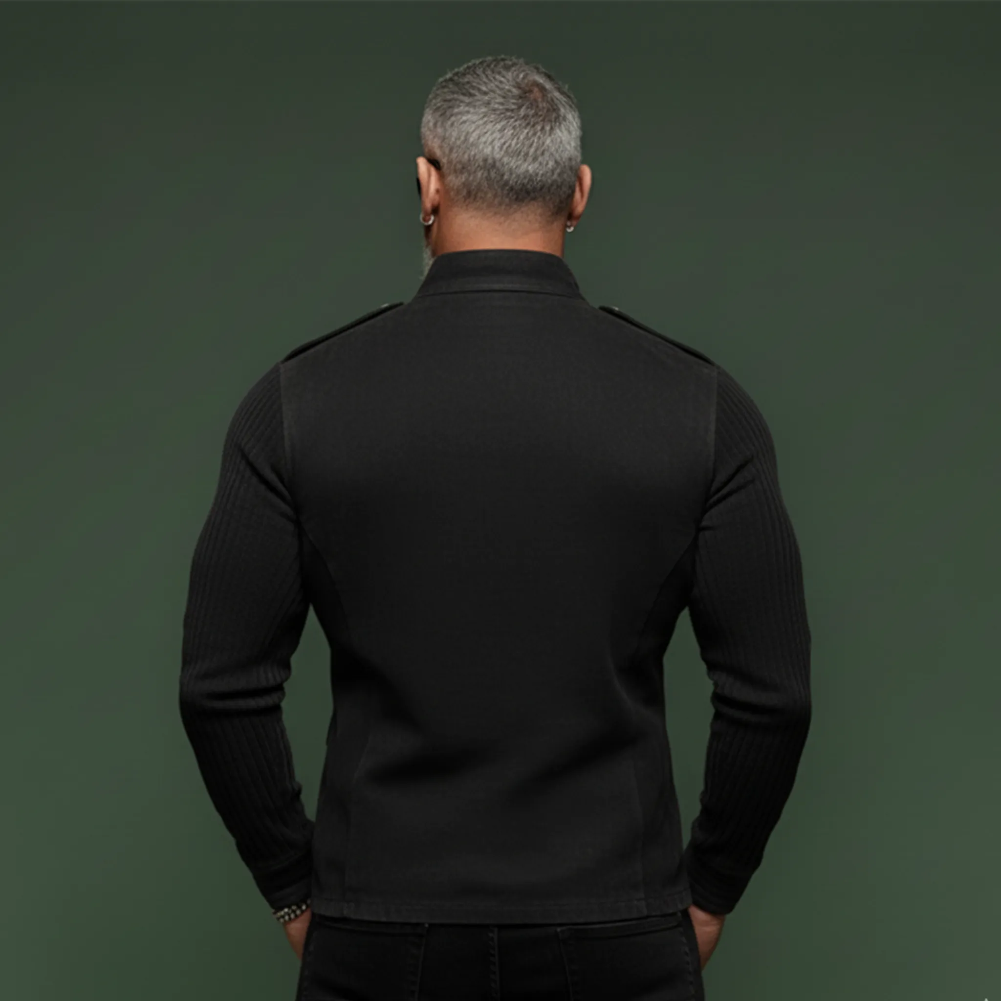 Men's Classic Retro Western Style Corduroy Sleeve Multi-pocket Faux Suede Thin Jacket MTA1733K0K sold by Manly product image thumbnail 3