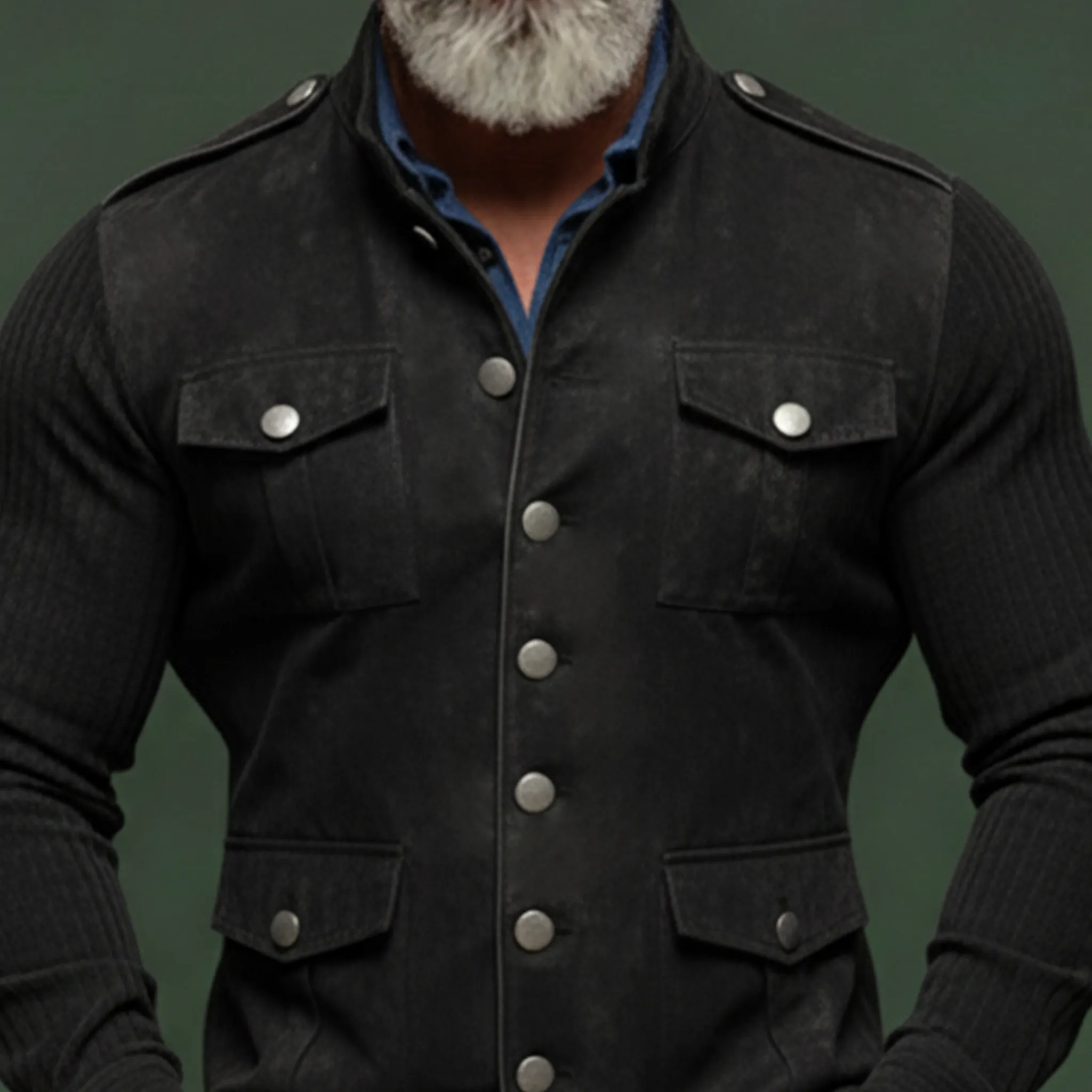 Men's Classic Retro Western Style Corduroy Sleeve Multi-pocket Faux Suede Thin Jacket MTA1733K0K sold by Manly product image thumbnail 4