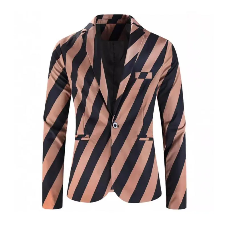 Men's Stripe Print Single Button Blazer 86694967Y sold by Manly product image thumbnail 2