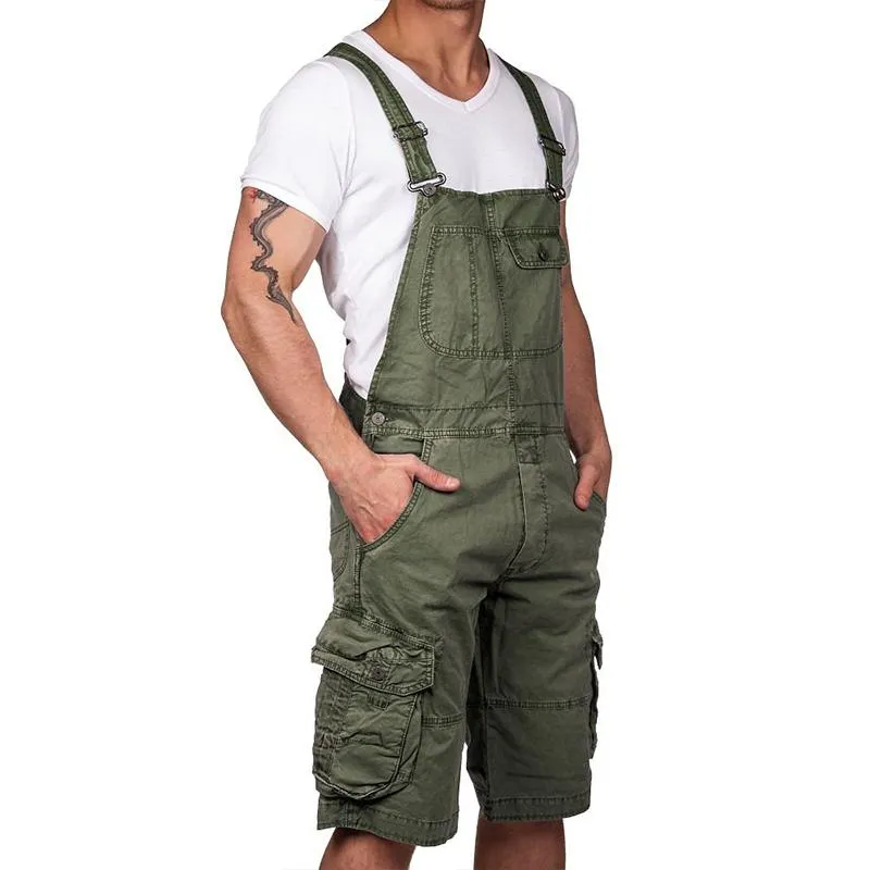 Men’s Dungarees Cargo Shorts Casual Overalls 00360239Z sold by Manly