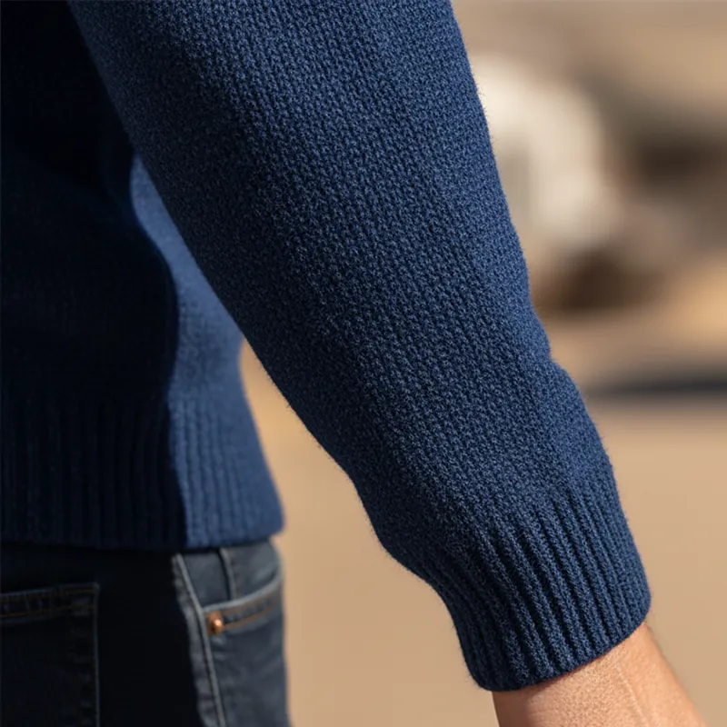 Men's Simple Solid Color Slim Fit Cotton Yarn Knit Button Cardigan MTA2183K6P sold by Manly product image thumbnail 4