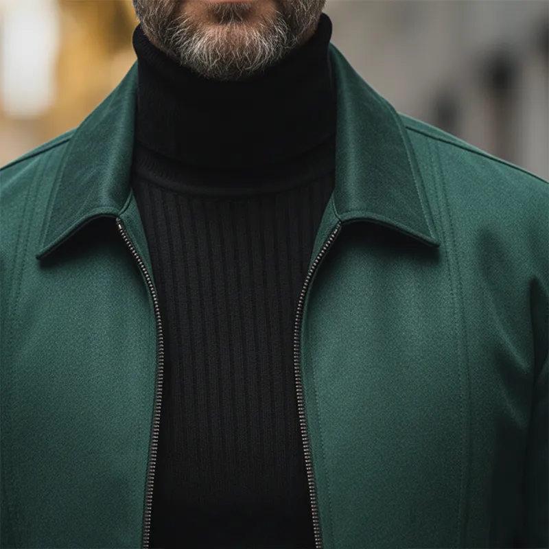 Men's Retro Style Faux Suede Zip-up Jacket MTA2181K6P sold by Manly product image thumbnail 5