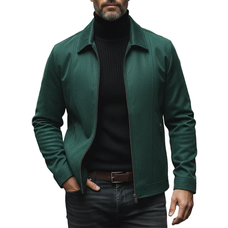 Men's Retro Style Faux Suede Zip-up Jacket MTA2181K6P sold by Manly