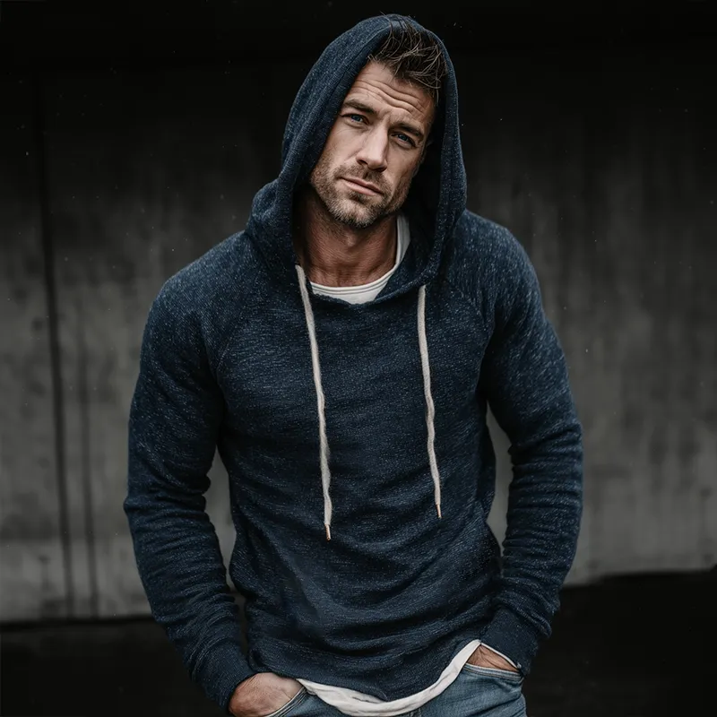 Men's Retro Casual Knitted Hooded Sweater MTA1867K1TO sold by Manly product image thumbnail 2