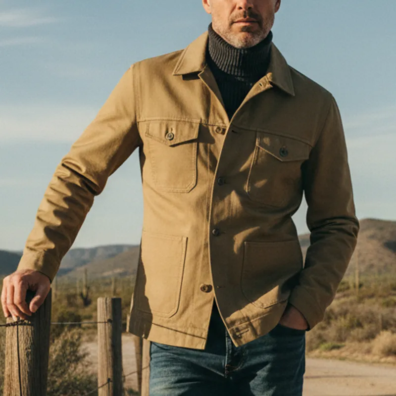 Men's Retro Cotton Blend Multi-Pocket Workwear Long-Sleeve Shirt MTA2002K0P sold by Manly product image thumbnail 2