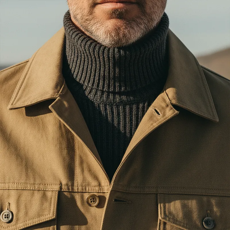 Men's Retro Cotton Blend Multi-Pocket Workwear Long-Sleeve Shirt MTA2002K0P sold by Manly product image thumbnail 5