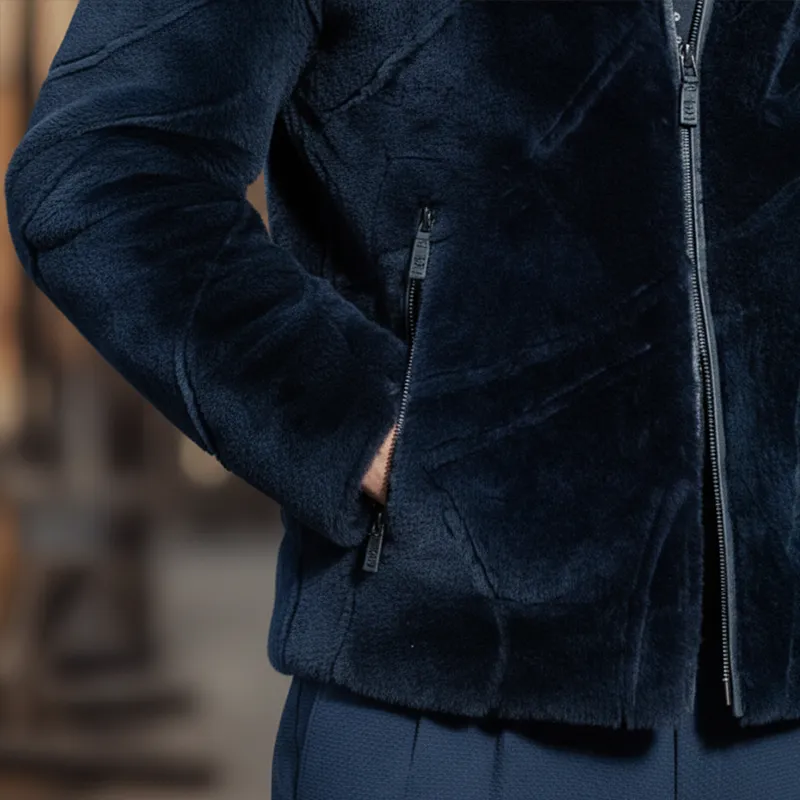 Men's Winter Retro Faux Mink Zip-Up Jacket MTA2464K7P sold by Manly product image thumbnail 3