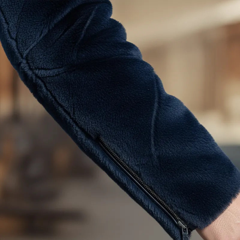 Men's Winter Retro Faux Mink Zip-Up Jacket MTA2464K7P sold by Manly product image thumbnail 5