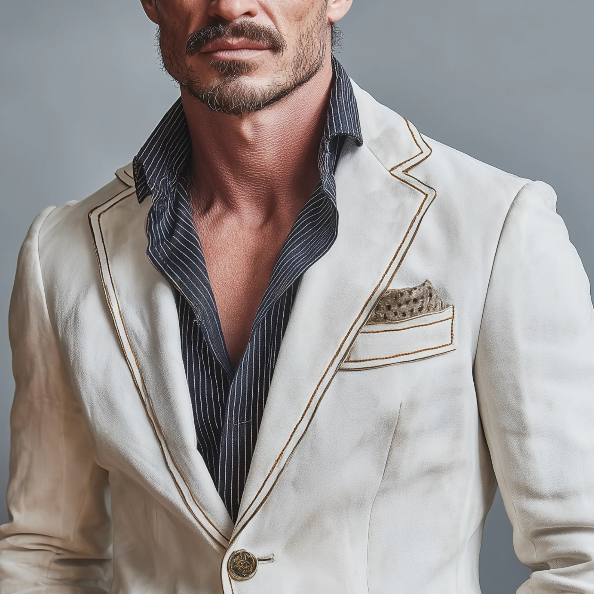 Men's Classic Retro Single-breasted Faux Suede Slim-fit Blazer MTA2660K6K sold by Manly product image thumbnail 4