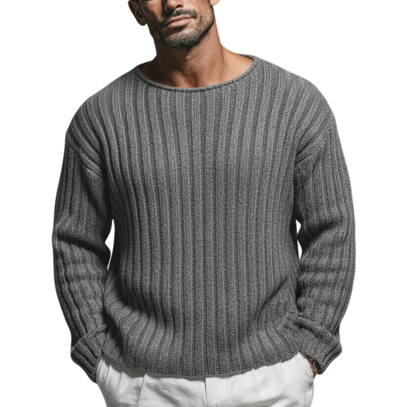 Men's Classic Casual Rugged Style Crew Neck Sweater MTA2730K0K sold by Manly