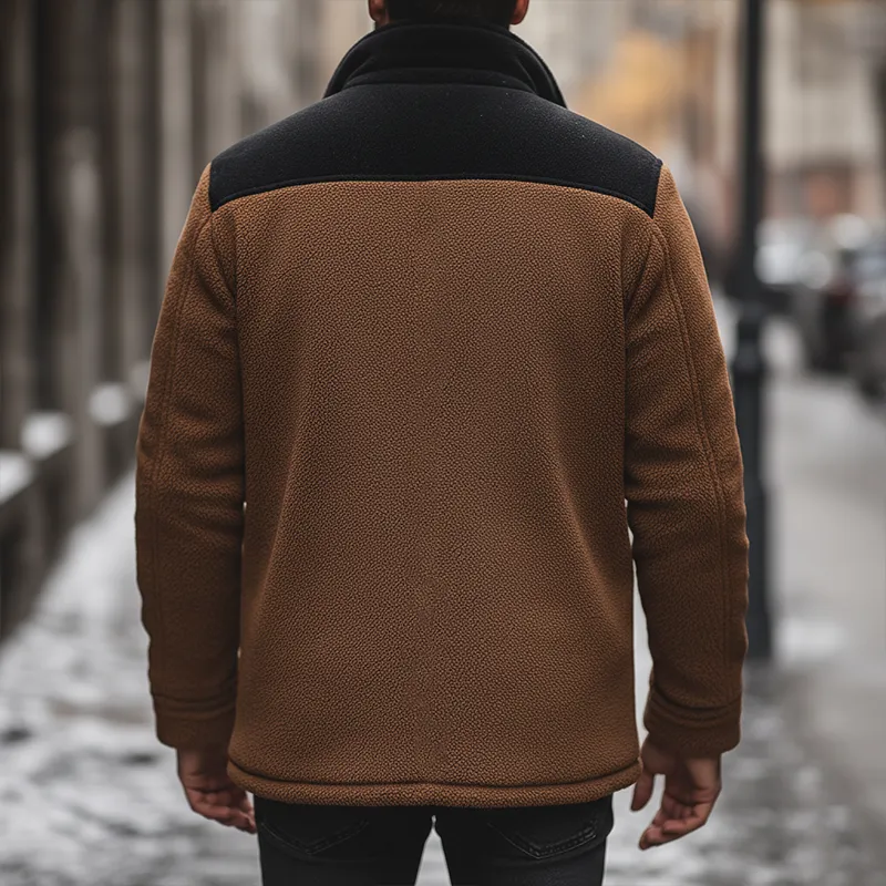 Men's Winter Retro Fleece Warm Button Jacket MTA2761K8P sold by Manly product image thumbnail 3