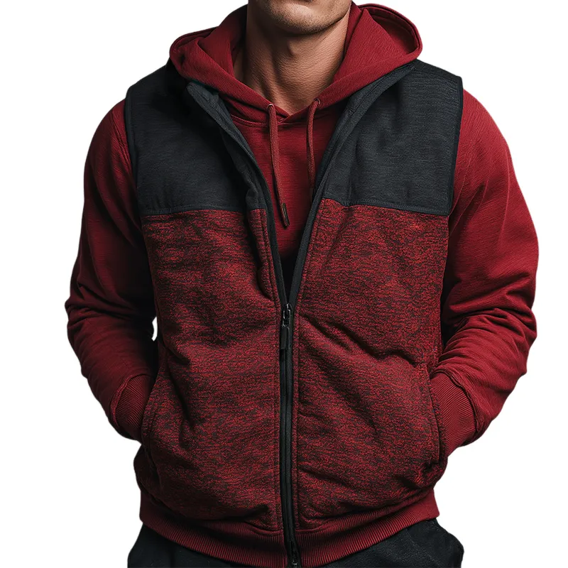 Men's Retro Casual Quilted Zipper Vest MTA2468K6TO sold by Manly