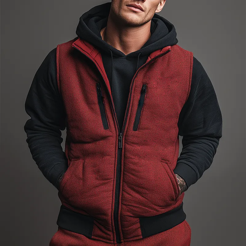 Men's Retro Casual Quilted Zipper Vest MTA2419K7TO sold by Manly product image thumbnail 2