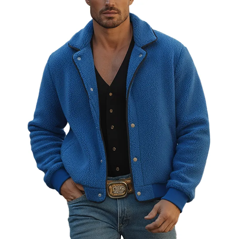 Men's Winter Retro Faux Lambswool Button Jacket MTA2533K8P sold by Manly