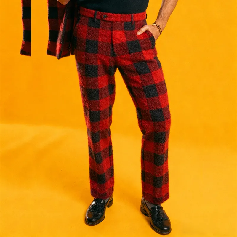 Men's Retro Casual Plaid Tweed Pants MTA2270K6TO sold by Manly product image thumbnail 2