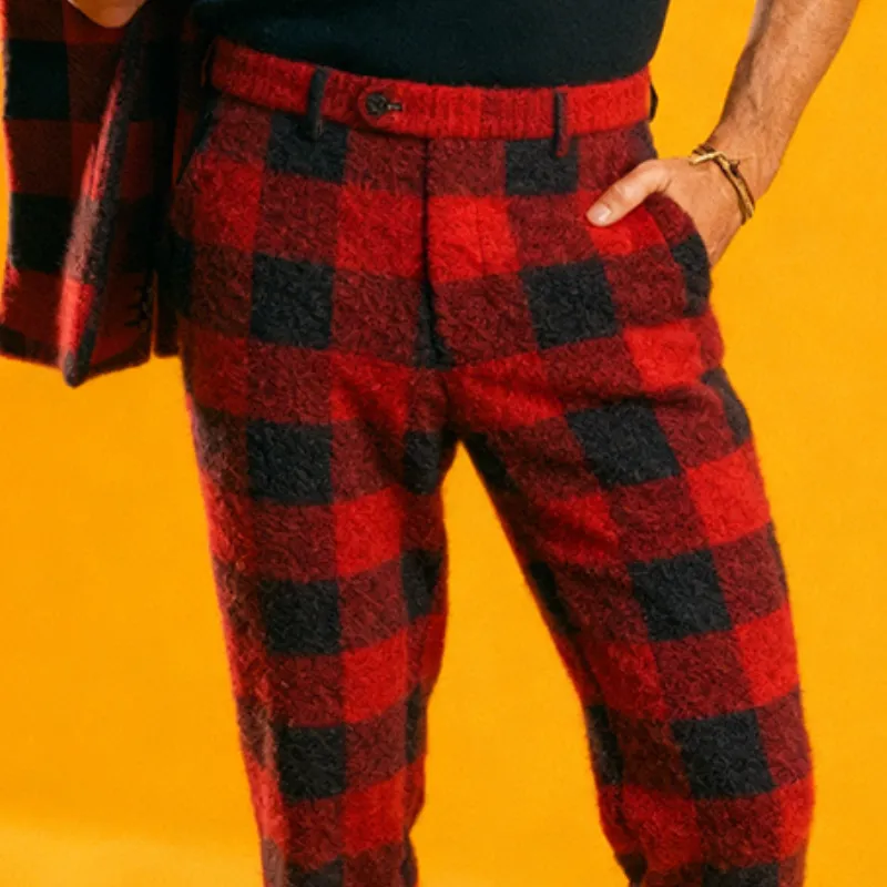 Men's Retro Casual Plaid Tweed Pants MTA2270K6TO sold by Manly product image thumbnail 3