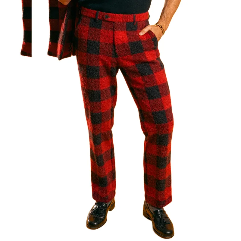 Men's Retro Casual Plaid Tweed Pants MTA2270K6TO sold by Manly