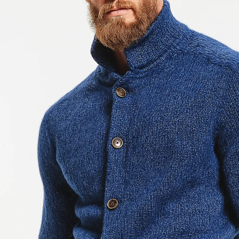 Men's Retro Casual Knitted Stand Collar Button Cardigan MTA2462K5TO sold by Manly product image thumbnail 3