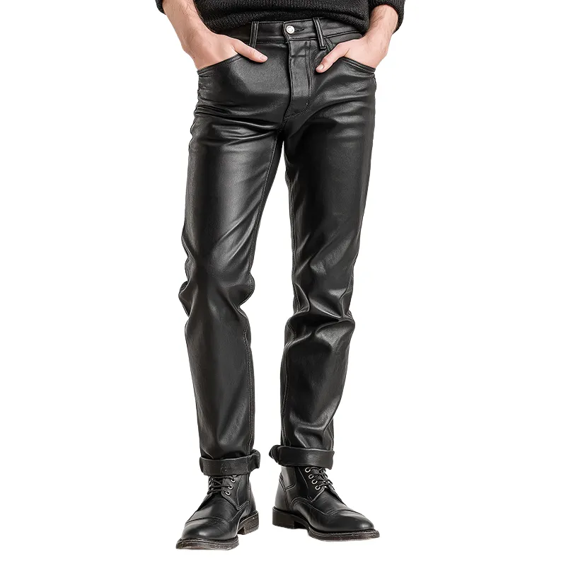 Men's Retro Casual PU Leather Pants MTA2215K2TO sold by Manly