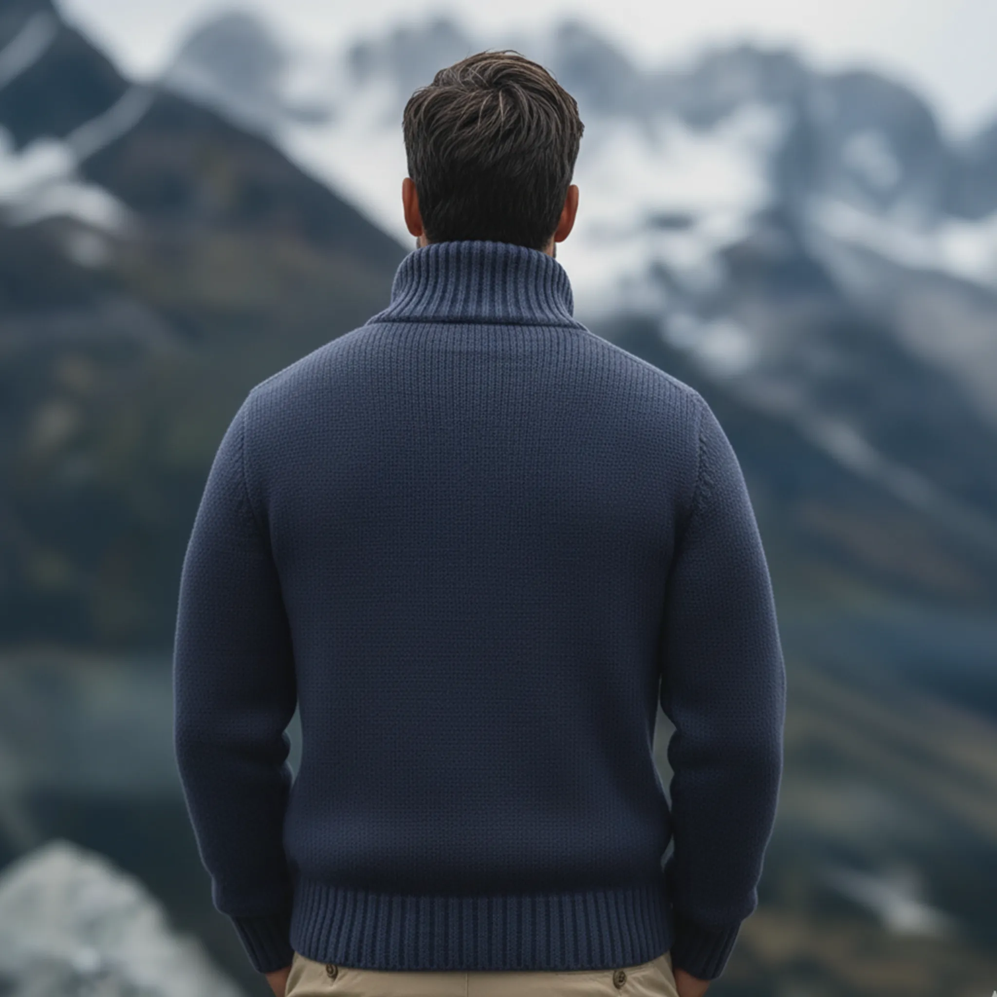 Men's Classic Casual Stand Collar Jacquard Knit Cardigan MTA3051K0K sold by Manly product image thumbnail 4