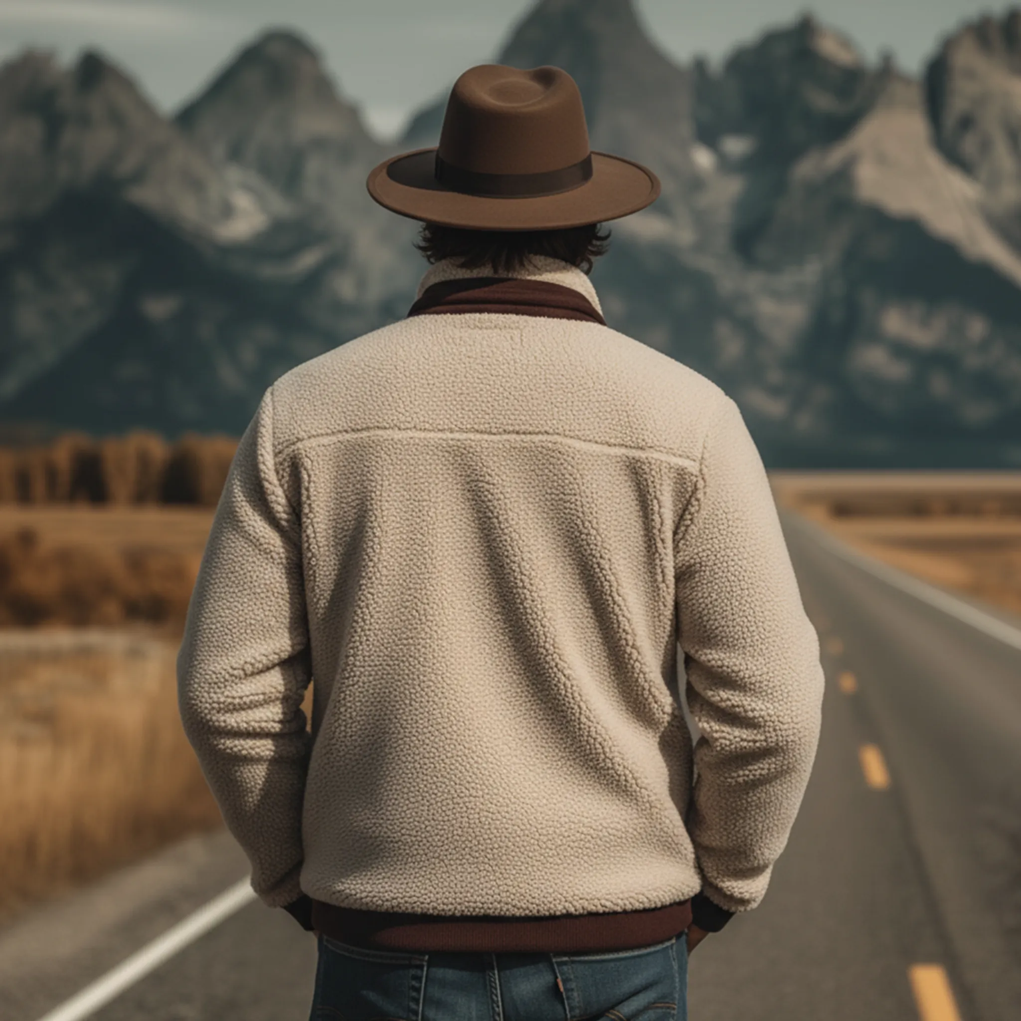 Men's Classic Retro Western Style Stand Collar Fleece And Corduroy Zip-Up Jacket MTA3084K3K sold by Manly product image thumbnail 4