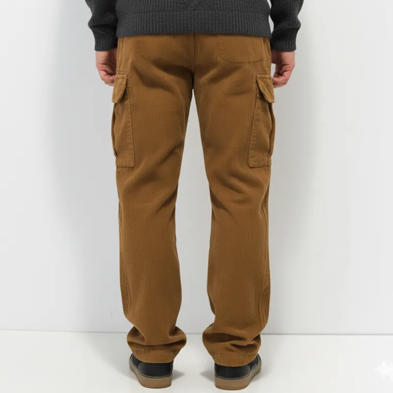 Men's Classic Corduroy Straight-leg Multi-pocket Casual Pants MTA2997K5U sold by Manly product image thumbnail 4