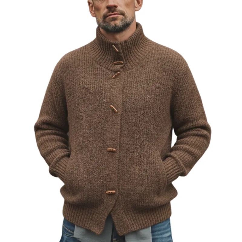 Men's Classic Retro Stand-up Collar Knitted Cardigan MTA2989K2K sold by Manly