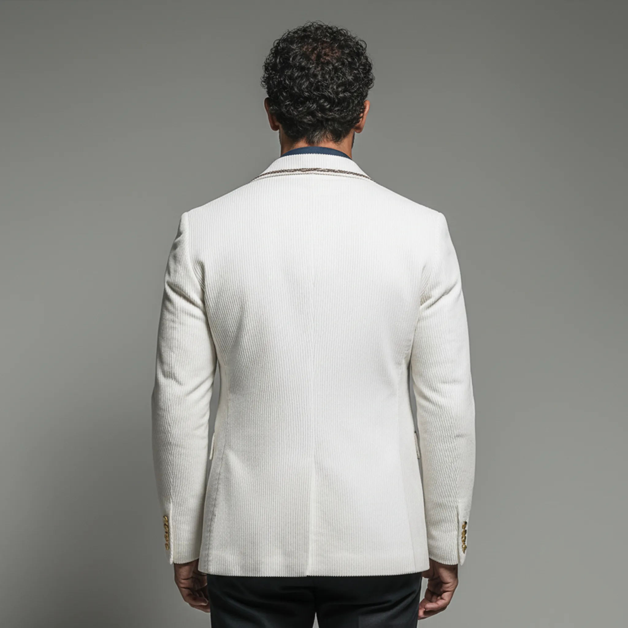 Men's Classic Retro Embroidered Corduroy Slim-fit Blazer MTA2923K2K sold by Manly product image thumbnail 5