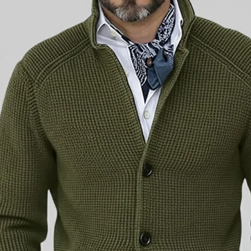 Men's Retro Casual Knitted Stand Collar Cardigan MTA2969K6TO sold by Manly product image thumbnail 3