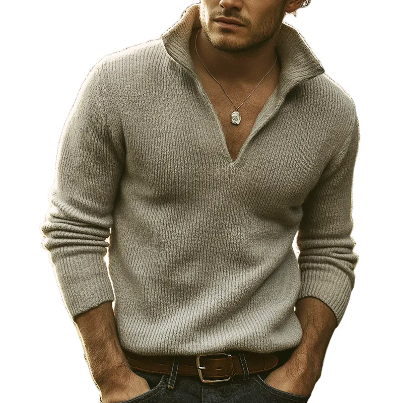 Men's Retro Casual Knitted Pullover SweaterMTA2829K3TO sold by Manly