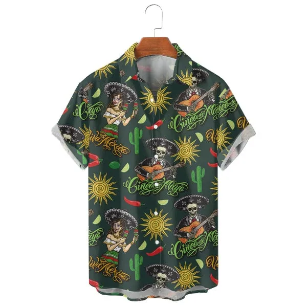 Men's Skull Party Print Shirt 26435659X sold by Manly