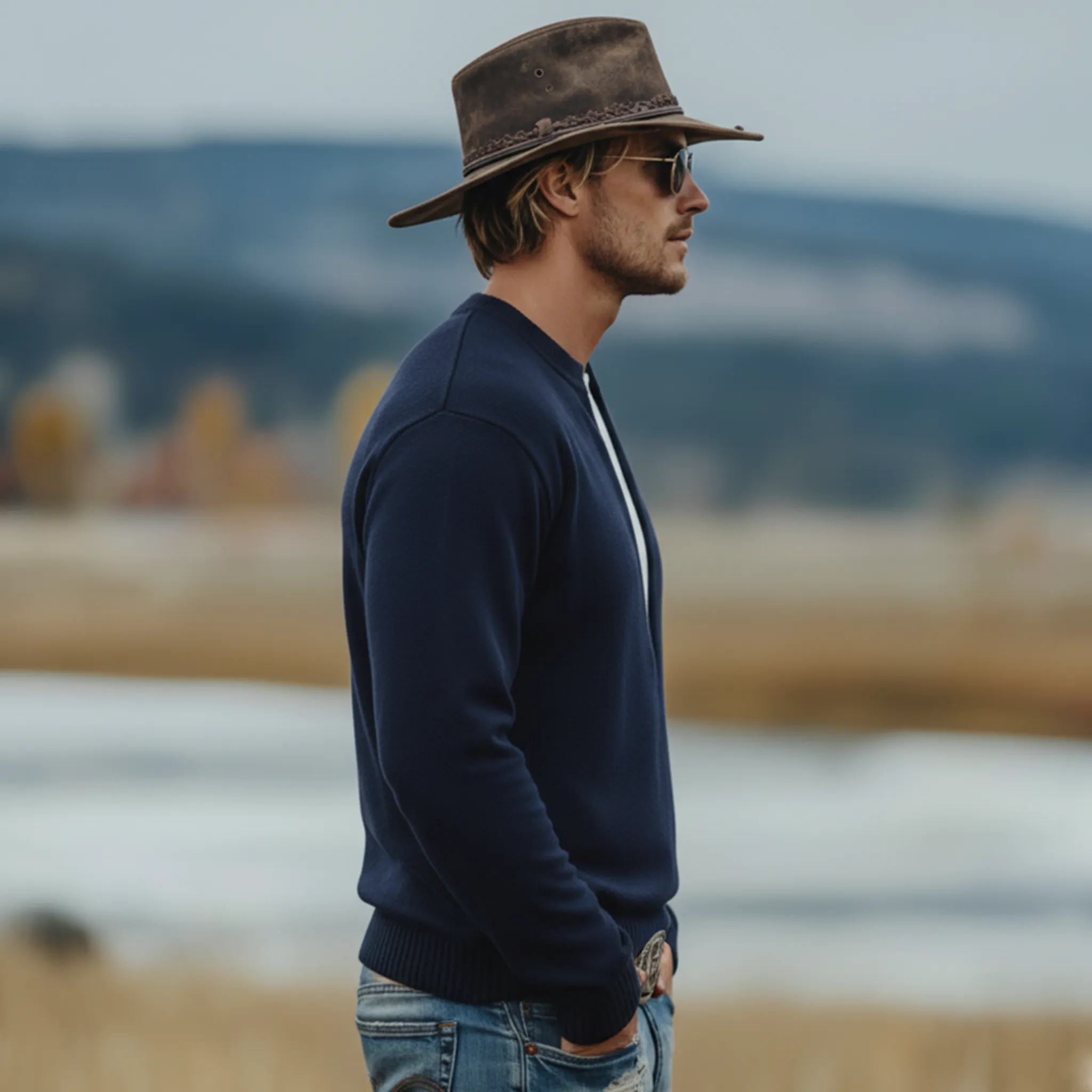 Men's Classic Casual Crew Neck Faux Two-piece Sweater MTA2831K1K sold by Manly product image thumbnail 3