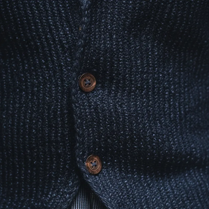 Men's Winter Retro Cotton Yarn Knit Stand Collar Button Vest MTA2870K0P sold by Manly product image thumbnail 4