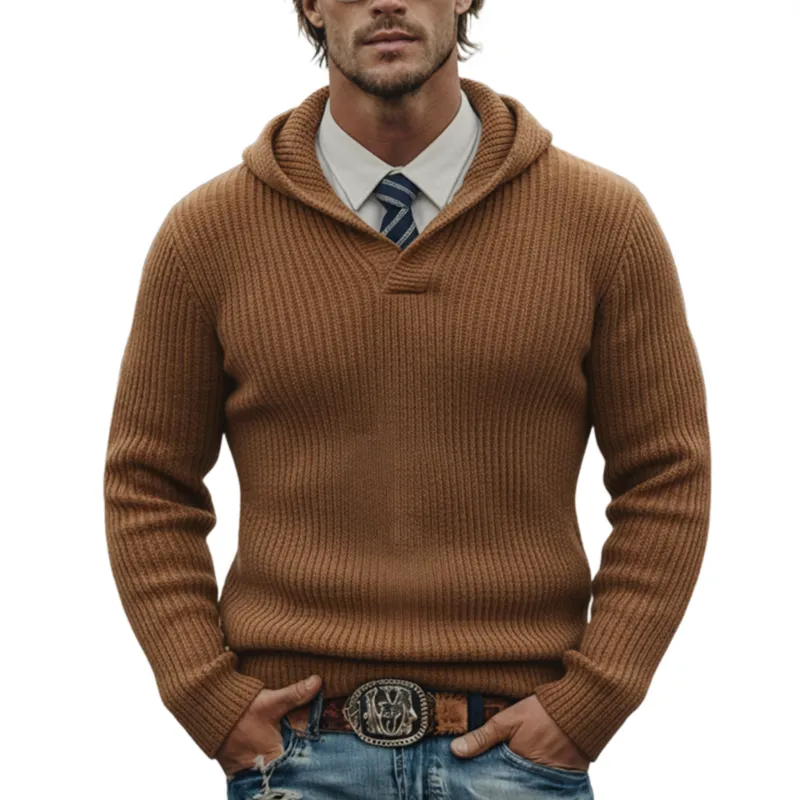 Men's Classic Casual Hooded Slim Fit Knit Sweatshirt MTA2830K7K sold by Manly