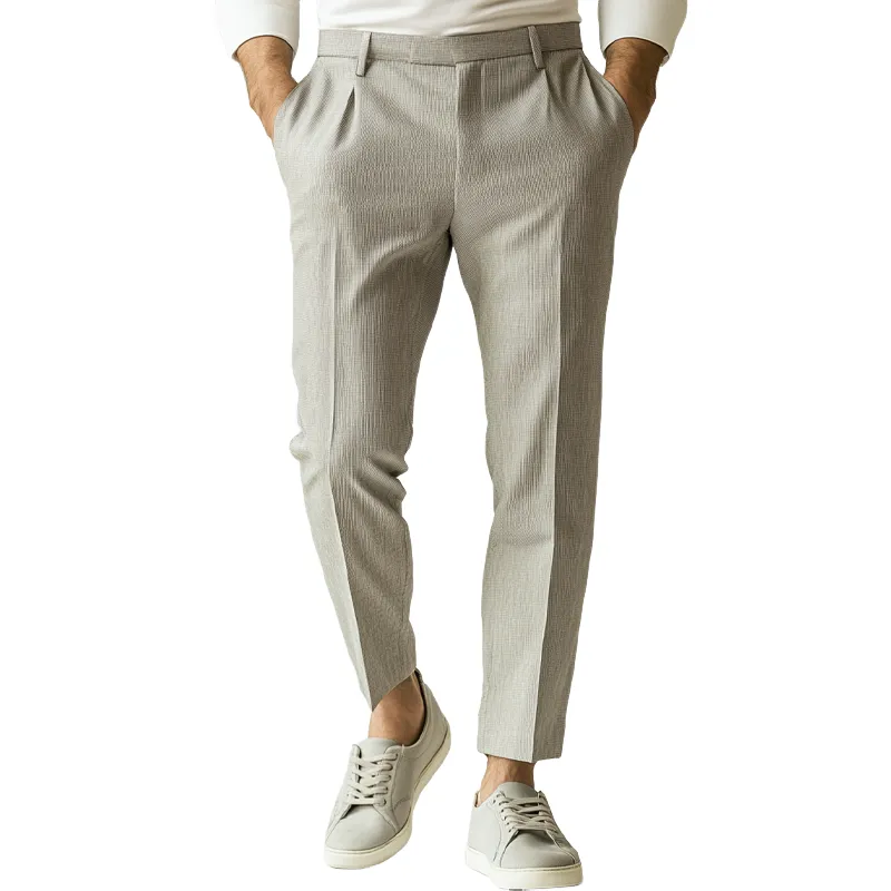 Men's Cotton And Linen Blend Casual Suit Pants MTA2693K0X sold by Manly