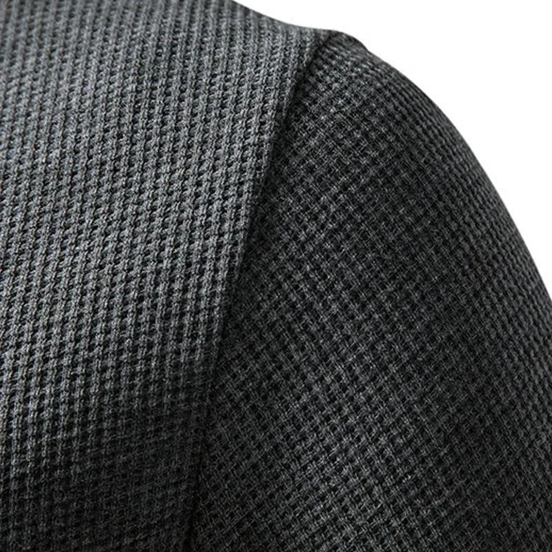 Men's Casual Solid Color Waffle Henley Neck Slim Fit Short Sleeve T-Shirt 45192566M sold by Manly product image thumbnail 5